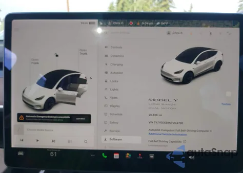 2021 Tesla Model Y Long Range Dual Motor All-Wheel Drive from USA, damaged, VIN 5YJYGDEE9MF204796